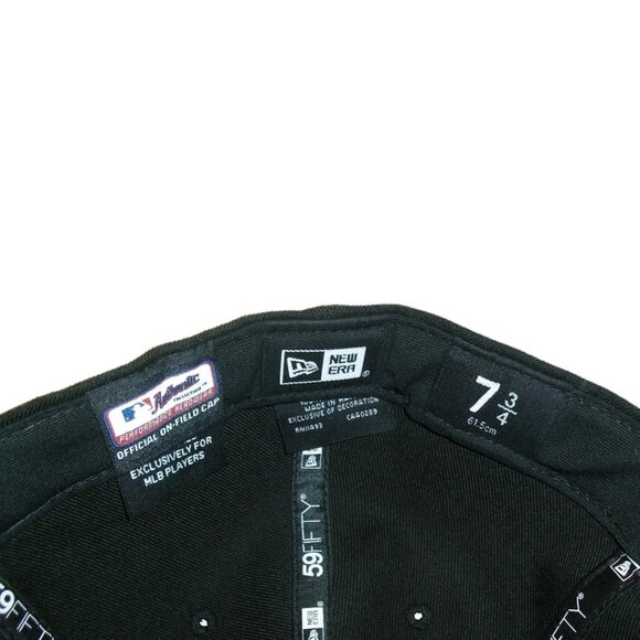 Cincinnati Reds Mens New Era 59 Fifty Black Fitted hat cap sz. 7 3/4 New Mlb - Picture 3 of 4